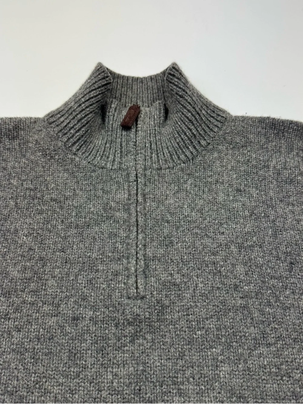 Polo Ralph Lauren Men's Charcoal Quarter-Zip Wool Sweater Size Large